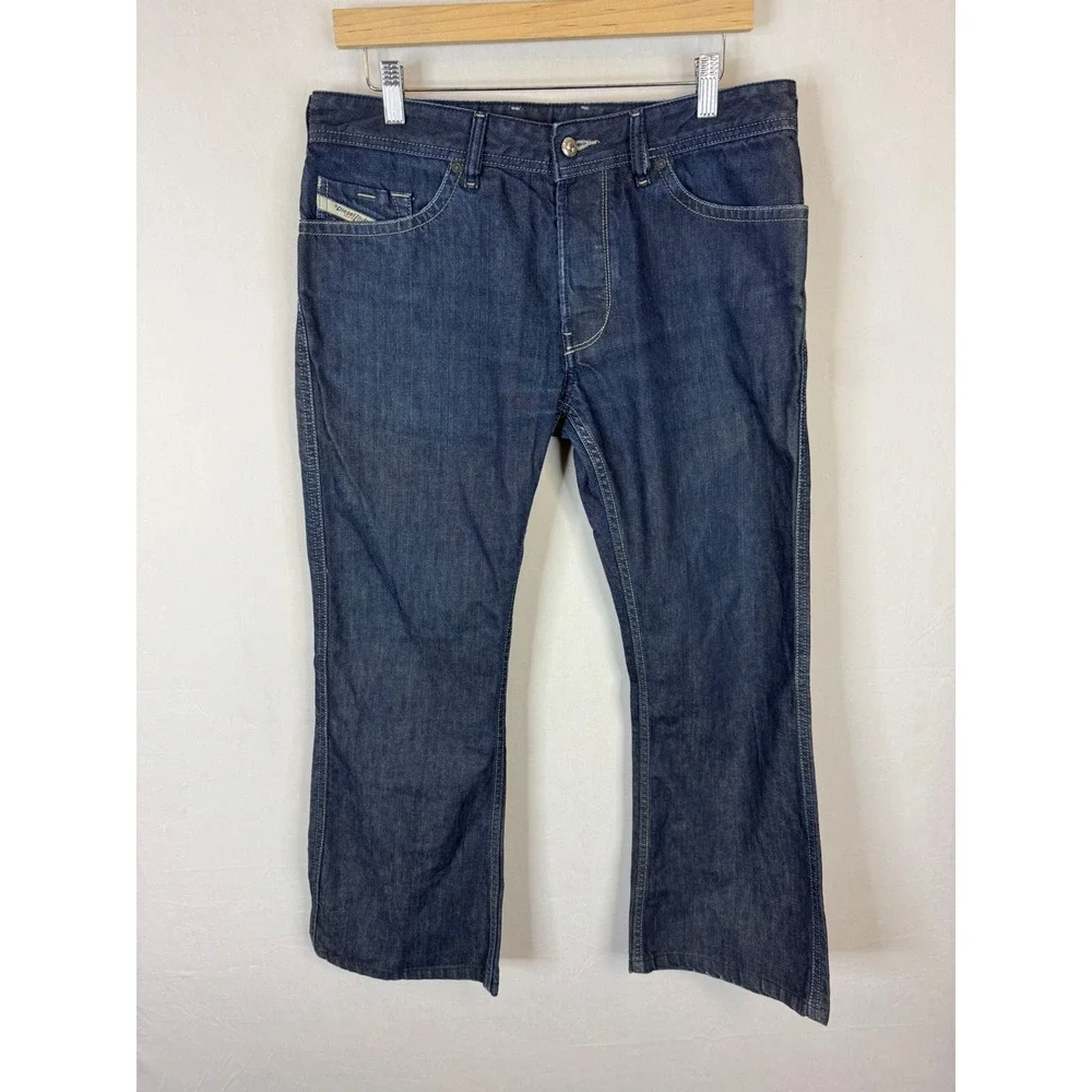 Diesel Ruky 0088Z Mens Dark Wash Straight Leg Jeans Italy 32x30 Fits 32X28